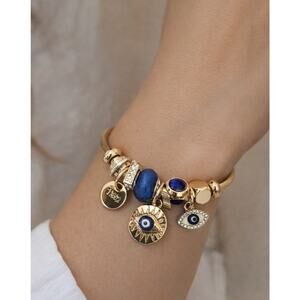 Stainless Steel Golf Evil Eye Charm Bracelet New